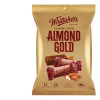 【超市专柜】Whittakers 惠特克 12个独立包装 杏仁巧克力 180g 零食 零食