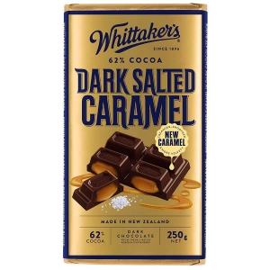 【超市专柜】Whittakers 惠特克 海盐焦糖黑巧克力 62%可可 250g