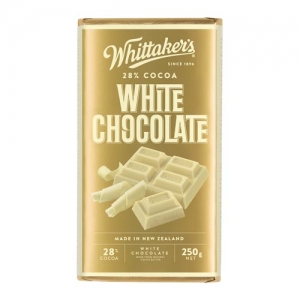 【超市专柜】Whittakers 惠特克 白巧克力 28%可可 250g 零食