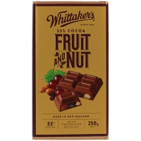 【超市专柜】Whittakers 惠特克 水果&坚果巧克力 33%可可 250g 零食