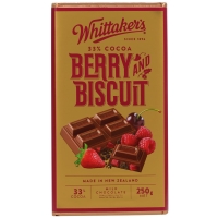 【超市专柜】Whittakers 惠特克 浆果&饼干巧克力 33%可可 250g 零食