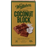 【超市专柜】Whittakers 惠特克 椰子巧克力 33%可可 250g 零食