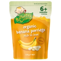 【超市专柜】Raffertys 婴儿辅食 纯天然香蕉粥 125g （6个月以上）