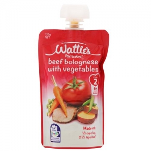 【超市专柜】Watties 婴儿辅食 牛肉酱&蔬菜口味 120g （6个月以上）
