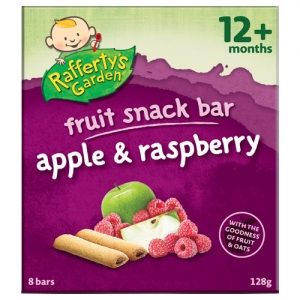 【超市专柜】Raffertys 幼儿零食棒 苹果&树莓棒 128g （12个月以上,8个独立包装）