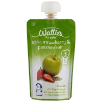 【超市专柜】Watties 婴儿辅食 苹果草莓百香果口味 120g （8个月以上）