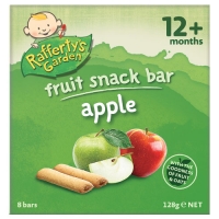 【超市专柜】Raffertys 幼儿零食棒 苹果棒 128g （12个月以上,8个独立包装）