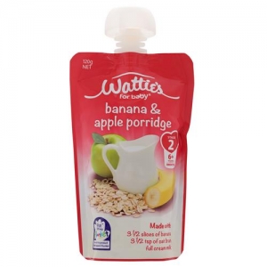 【超市专柜】Watties 婴儿辅食 苹果&香蕉粥 120g （6个月以上）