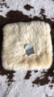 包邮 AUSKIN 澳世家 长羊毛纯色方形坐垫 40cm 小麦色 羊毛垫 靠垫 坐垫 沙发垫