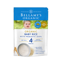 ！缺货！Bellamy's 贝拉米有机婴儿米粉米糊 4+ 125g（口味随机发）