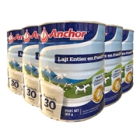 新西兰直邮 ANCHOR 安佳全脂成人奶粉罐装 900g 6罐一箱