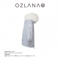 【国内现货仓 只接受人民币支付】OZLANA 大衣 （AU208001）爱心泡泡长款派克（蓝）