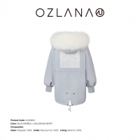 【国内现货仓 只接受人民币支付】OZLANA 大衣 （AU208001）爱心泡泡长款派克（蓝）