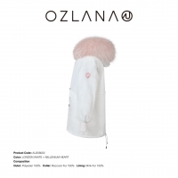 【国内现货仓 只接受人民币支付】OZLANA 大衣 （AU208002）爱心泡泡长款派克（粉）