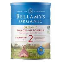 【直邮保税仓发货】BELLAMY'S贝拉米有机婴儿奶粉2段 900g*2罐【不支持纽币】2025/10
