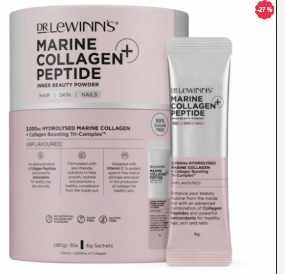 Dr. LeWinn’s Marine Collagen Peptide+ Inner Beauty Powder 30s*6g 莱文医生胶原蛋白美容粉 30包*6g【保质期2025/02】