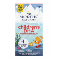 Nordic Naturals 挪威小鱼 儿童鱼油 DHA 250mg 180粒 3-6岁  2025/05