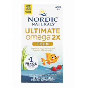 Nordic 挪威小鱼 青少年双倍鱼油Omega 60s 草莓味 12-18岁 2026/09