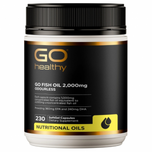 Go Healthy fish oil 2000mg 230c 高之源 高含量 鱼油 易吞咽胶囊设计 230粒 【保质期2028/01】